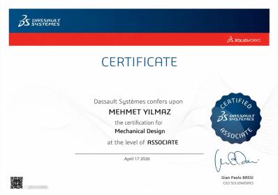 SOLIDWORKS CSWA Sertifikası