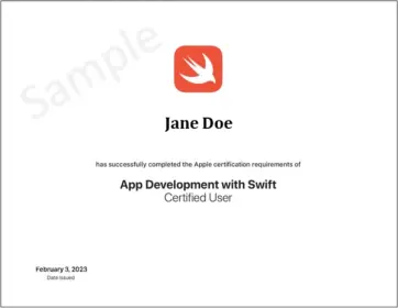 Apple App Development with Swift Certification