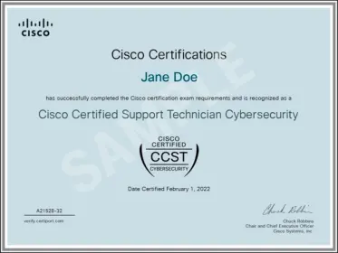 Cisco Certified Support Technician (CCST) Cybersecurity