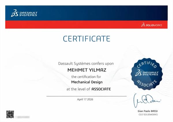 SOLIDWORKS CSWA Sertifikası