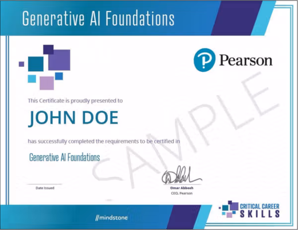 Critical Career Skills Generative AI Foundations