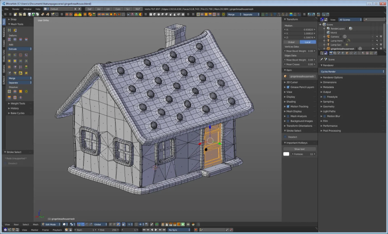 blender arayuz