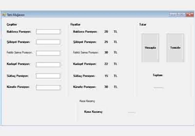 wındows form