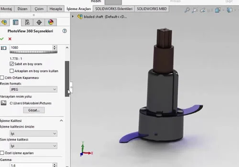 görselleştirme ve render
