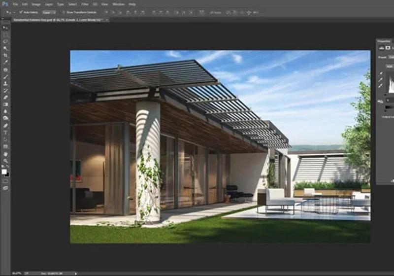 photoshop ile mimari iç ve dış mekanları post productıon yapma